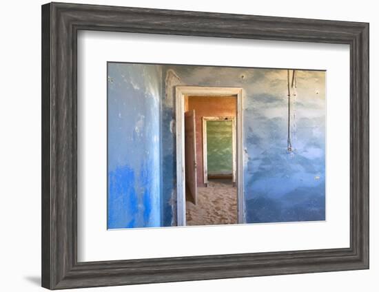 Interior of Building Slowly Being Consumed by the Sands of the Namib Desert-Lee Frost-Framed Photographic Print