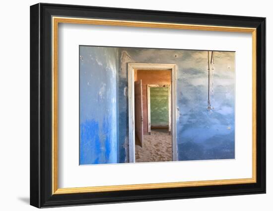 Interior of Building Slowly Being Consumed by the Sands of the Namib Desert-Lee Frost-Framed Photographic Print