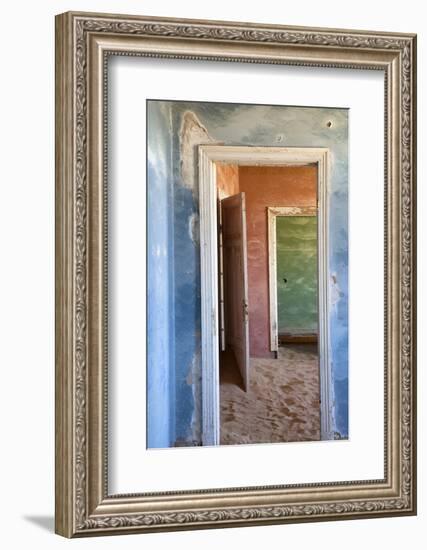 Interior of Building Slowly Being Consumed by the Sands of the Namib Desert-Lee Frost-Framed Photographic Print