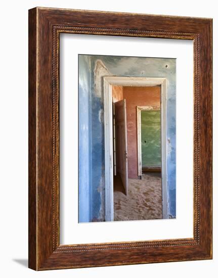 Interior of Building Slowly Being Consumed by the Sands of the Namib Desert-Lee Frost-Framed Photographic Print