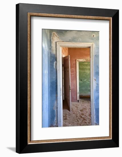 Interior of Building Slowly Being Consumed by the Sands of the Namib Desert-Lee Frost-Framed Photographic Print