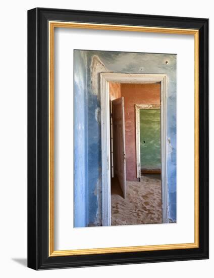 Interior of Building Slowly Being Consumed by the Sands of the Namib Desert-Lee Frost-Framed Photographic Print