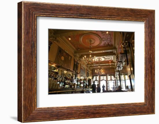 Interior of Cafe Brasileira, Chiado, Lisbon, Portugal, South West Europe-Neil Farrin-Framed Photographic Print