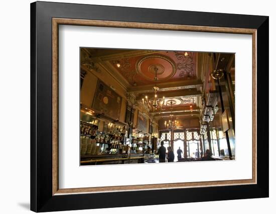 Interior of Cafe Brasileira, Chiado, Lisbon, Portugal, South West Europe-Neil Farrin-Framed Photographic Print