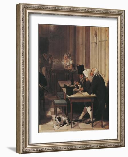 Interior of Cafe from around 1815-Louis-Leopold Boilly-Framed Giclee Print