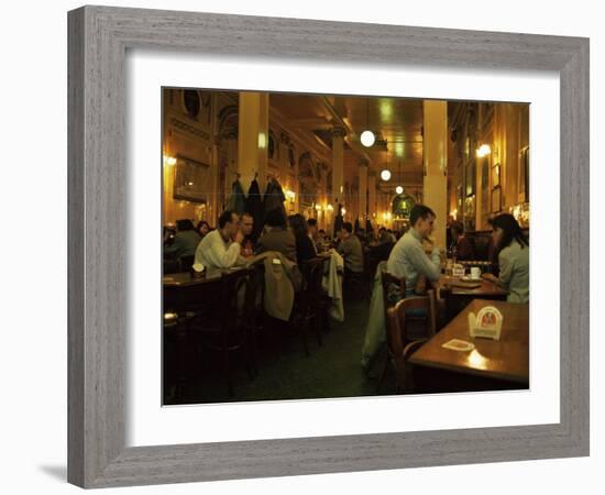 Interior of Cafe Pub, Brussels, Belgium-Michael Jenner-Framed Photographic Print