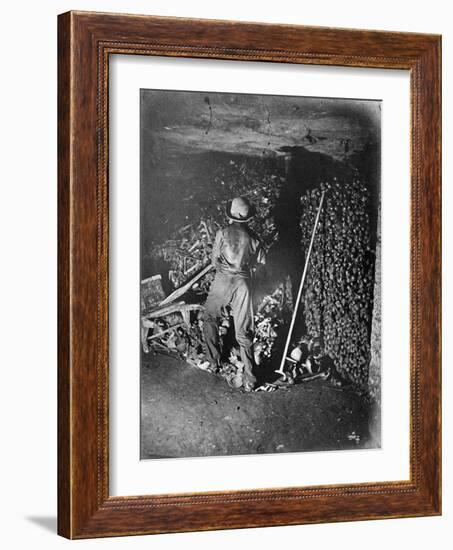 Interior of Catacombs, Paris, 1861-Paul Nadar-Framed Giclee Print