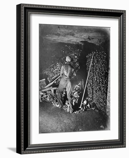 Interior of Catacombs, Paris, 1861-Paul Nadar-Framed Giclee Print