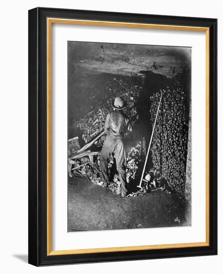 Interior of Catacombs, Paris, 1861-Paul Nadar-Framed Giclee Print