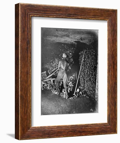 Interior of Catacombs, Paris, 1861-Paul Nadar-Framed Giclee Print