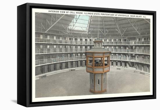 Interior of Cell House, Joliet Prison-null-Framed Stretched Canvas