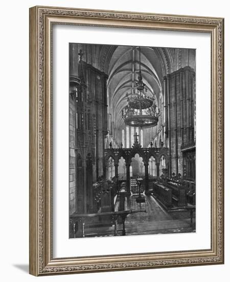 Interior of Christ Church Cathedral, Dublin, Ireland, 1924-1926-Valentine & Sons-Framed Giclee Print