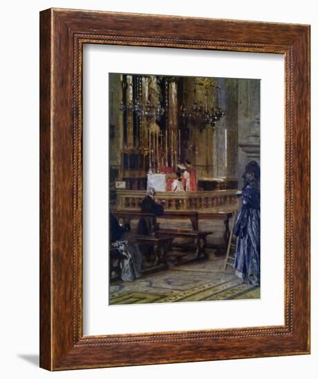 Interior of Church of Santa Maria Presso San Celso-Filippo Carcano-Framed Art Print