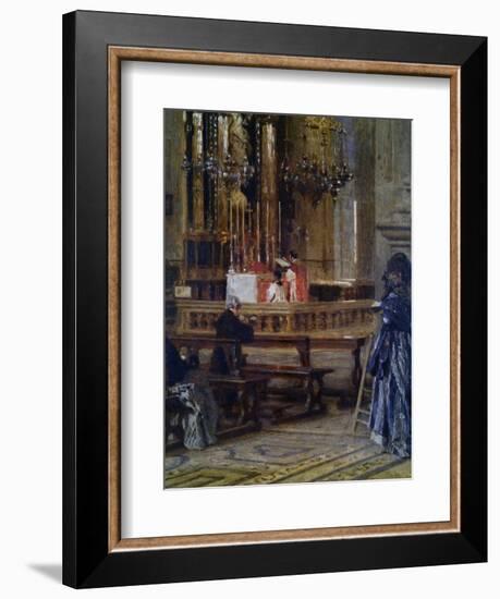 Interior of Church of Santa Maria Presso San Celso-Filippo Carcano-Framed Art Print