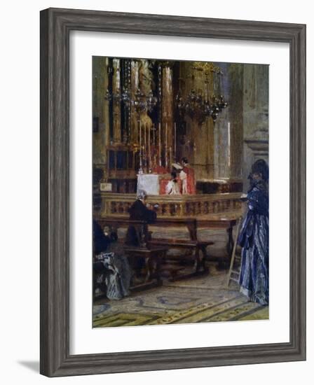 Interior of Church of Santa Maria Presso San Celso-Filippo Carcano-Framed Art Print