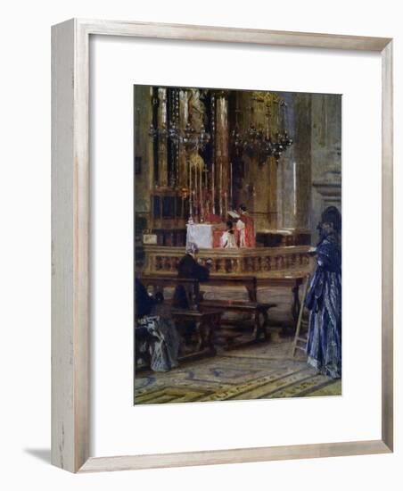 Interior of Church of Santa Maria Presso San Celso-Filippo Carcano-Framed Art Print