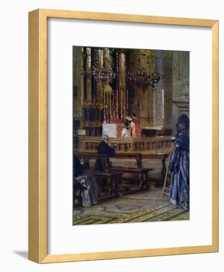 Interior of Church of Santa Maria Presso San Celso-Filippo Carcano-Framed Art Print