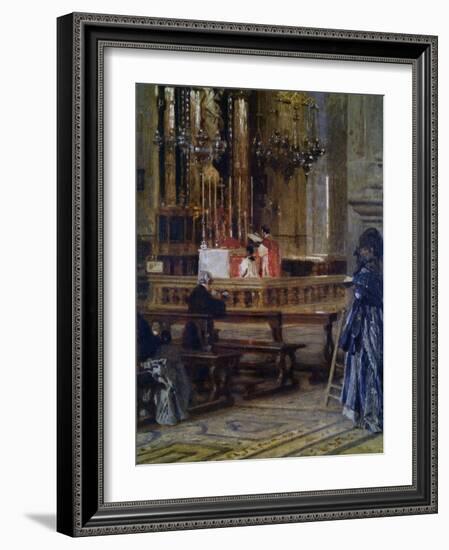 Interior of Church of Santa Maria Presso San Celso-Filippo Carcano-Framed Art Print