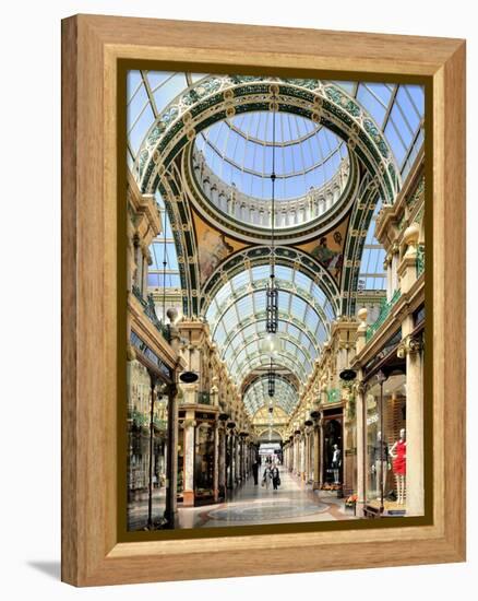 Interior of Cross Arcade, Leeds, West Yorkshire, England, Uk-Peter Richardson-Framed Premier Image Canvas