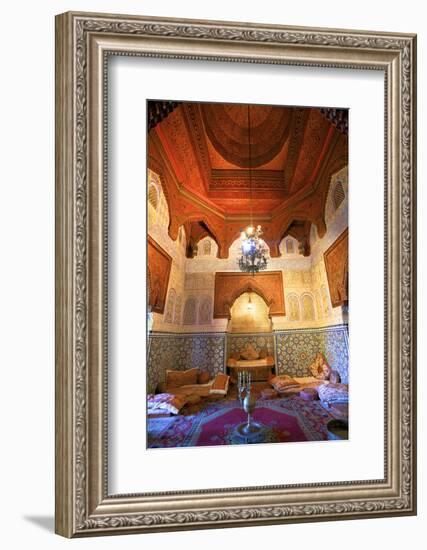 Interior of Dar Jamai Museum, Meknes, Morocco, North Africa-Neil Farrin-Framed Photographic Print