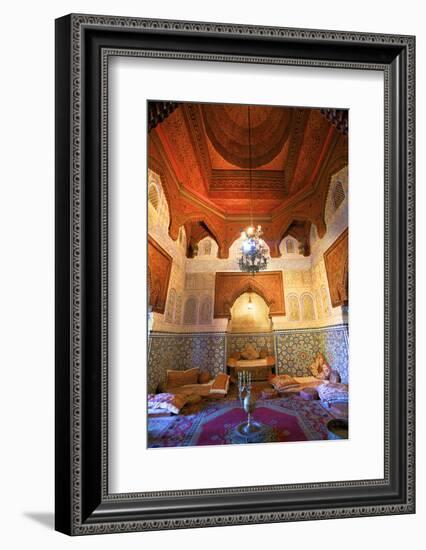 Interior of Dar Jamai Museum, Meknes, Morocco, North Africa-Neil Farrin-Framed Photographic Print