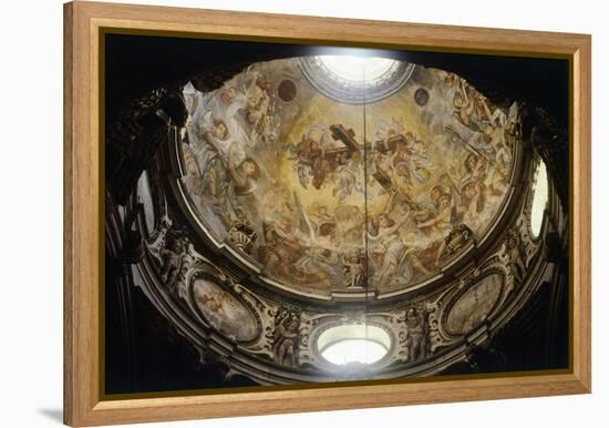 Interior of Dome of Lecce Cathedral, Apulia, Italy-null-Framed Premier Image Canvas