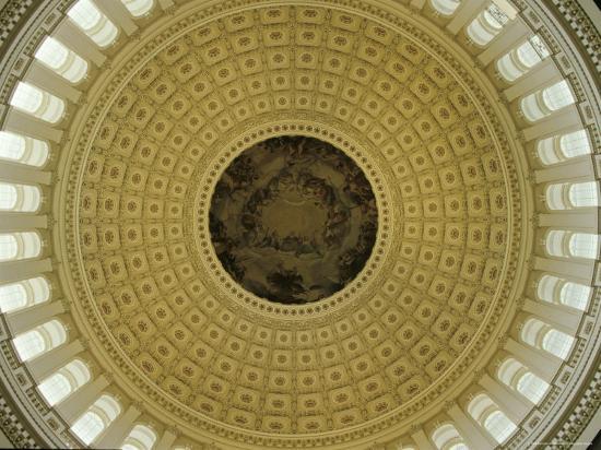 Interior Of Dome Of The U S Capitol Building Washington D C Photographic Print By Kenneth Garrett Art Com