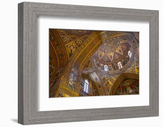 Interior of dome of Vank (Armenian) Cathedral, Isfahan, Iran, Middle East-James Strachan-Framed Photographic Print