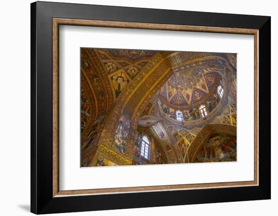 Interior of dome of Vank (Armenian) Cathedral, Isfahan, Iran, Middle East-James Strachan-Framed Photographic Print