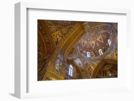 Interior of dome of Vank (Armenian) Cathedral, Isfahan, Iran, Middle East-James Strachan-Framed Photographic Print