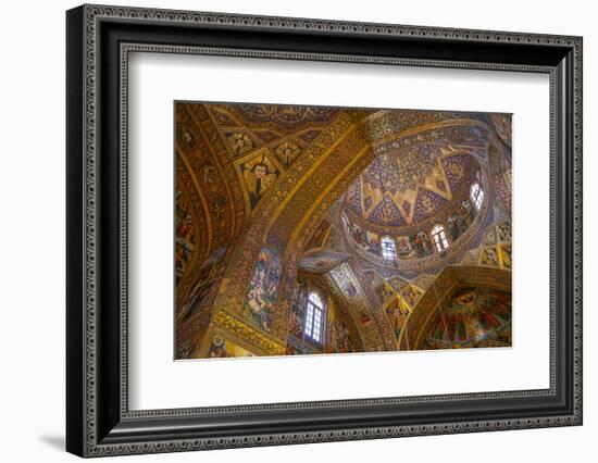 Interior of dome of Vank (Armenian) Cathedral, Isfahan, Iran, Middle East-James Strachan-Framed Photographic Print