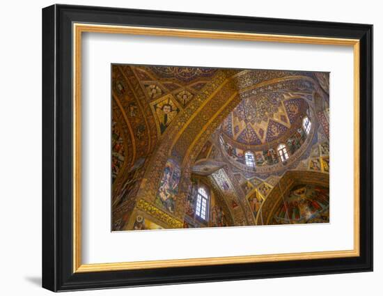 Interior of dome of Vank (Armenian) Cathedral, Isfahan, Iran, Middle East-James Strachan-Framed Photographic Print