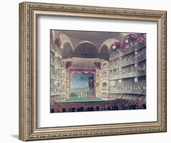 Interior of Drury Lane Theatre, 1808-Thomas Rowlandson-Framed Giclee Print