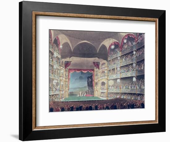 Interior of Drury Lane Theatre, 1808-Thomas Rowlandson-Framed Giclee Print