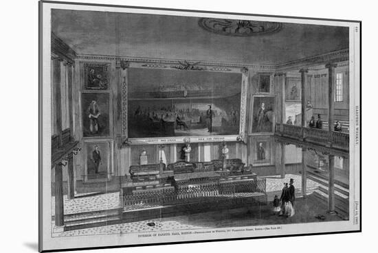 Interior of Faneuil Hall, Boston. Photographed by Whipple, 297 Washington Street, Boston. See Page-null-Mounted Giclee Print