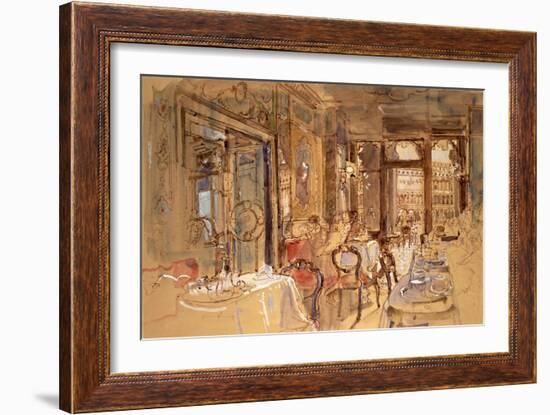 Interior of Florian's, Venice, 1984-John Stanton Ward-Framed Giclee Print