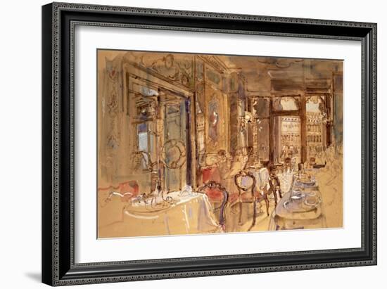 Interior of Florian's, Venice, 1984-John Stanton Ward-Framed Giclee Print