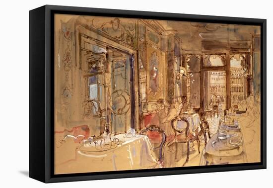 Interior of Florian's, Venice, 1984-John Stanton Ward-Framed Premier Image Canvas