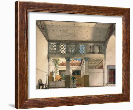 Interior of Gaius Marcius's House-Sir Lawrence Alma-Tadema-Framed Giclee Print