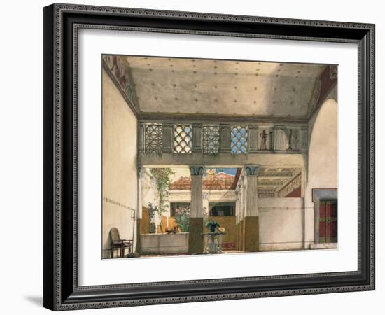 Interior of Gaius Marcius's House-Sir Lawrence Alma-Tadema-Framed Giclee Print