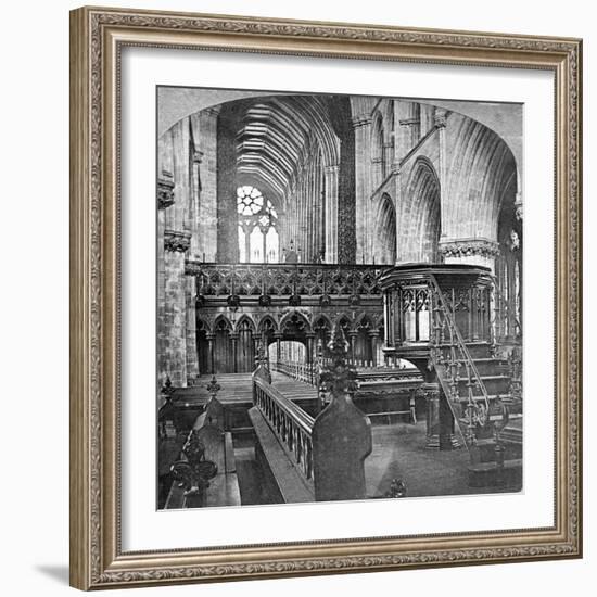 Interior of Glasgow Cathedral, Scotland, Late 19th Century-Underwood & Underwood-Framed Giclee Print