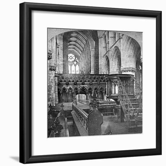 Interior of Glasgow Cathedral, Scotland, Late 19th Century-Underwood & Underwood-Framed Giclee Print