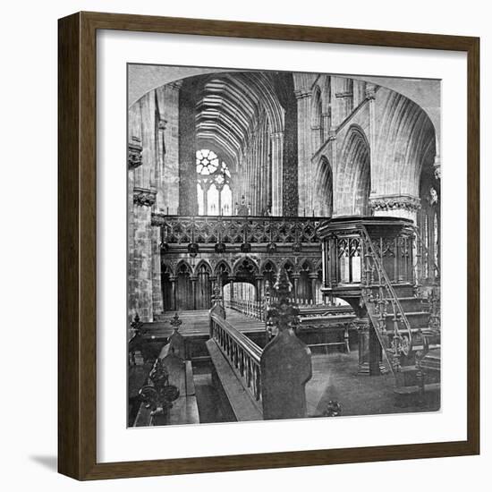 Interior of Glasgow Cathedral, Scotland, Late 19th Century-Underwood & Underwood-Framed Giclee Print