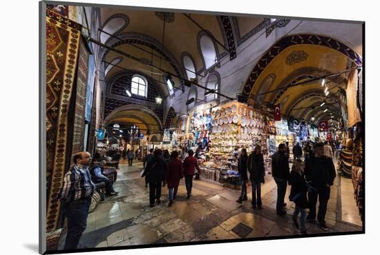 Interior of Grand Bazaar (Kapali Carsi), Istanbul, Turkey-Ben Pipe-Mounted Photographic Print