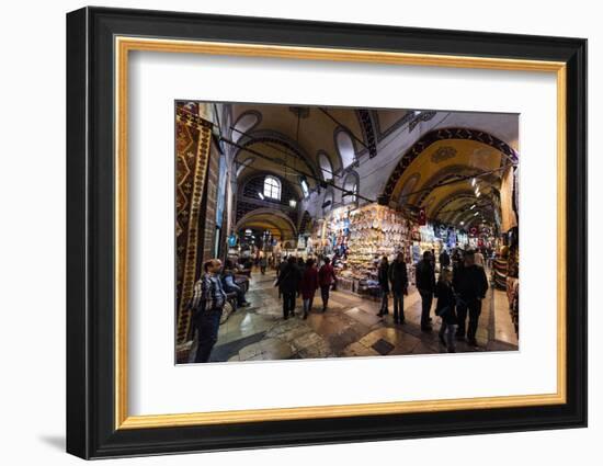 Interior of Grand Bazaar (Kapali Carsi), Istanbul, Turkey-Ben Pipe-Framed Photographic Print