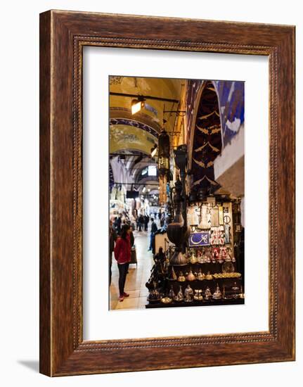 Interior of Grand Bazaar (Kapali Carsi), Istanbul, Turkey-Ben Pipe-Framed Photographic Print