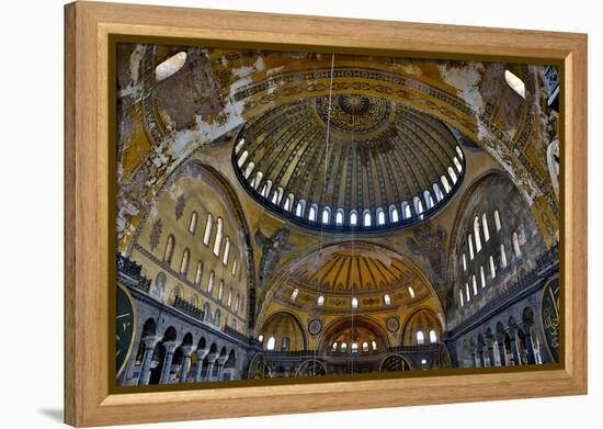 Interior of Grand Haghia Sophia, Istanbul, Turkey-Darrell Gulin-Framed Premier Image Canvas