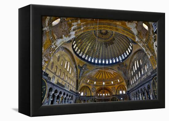 Interior of Grand Haghia Sophia, Istanbul, Turkey-Darrell Gulin-Framed Premier Image Canvas