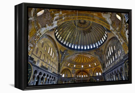 Interior of Grand Haghia Sophia, Istanbul, Turkey-Darrell Gulin-Framed Premier Image Canvas