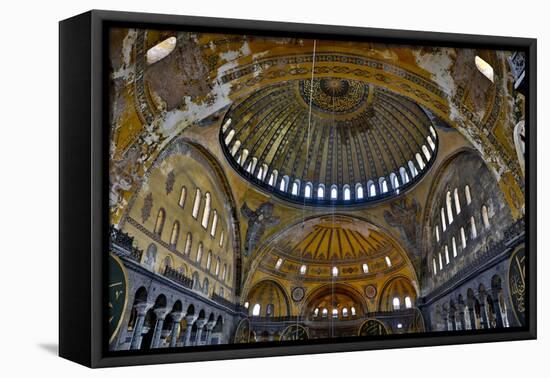 Interior of Grand Haghia Sophia, Istanbul, Turkey-Darrell Gulin-Framed Premier Image Canvas